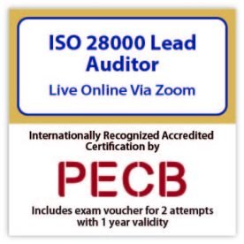 ISO 28000 Lead Auditor -  Live Online – English – 2 Exam Attempts Included