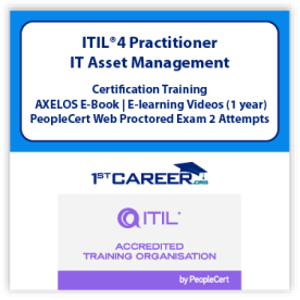 Sale is Live! ITIL 4 Specialist: IT Asset Management E-learning on demand Training Videos and Official PeopleCert Certification Exam 2 Attempts & Official Axelos Main Guide E-book Included.