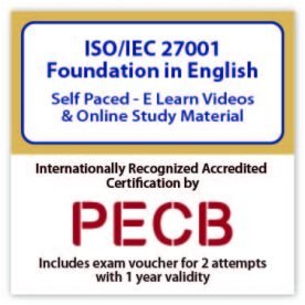 ISO/IEC 27001:2022 Foundation eLearning Course | Includes PECB Certification, 2 Exams attempts.